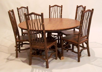 Round Dining Table with Taos Side Chairs