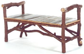 Backwoods Bench with Barn Wood Seat