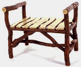 Backwoods Bench with Willow Slat Seat