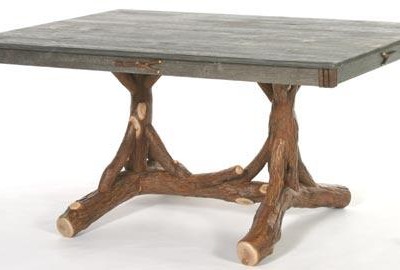 Trestle Dining Table with Barn Wood Top