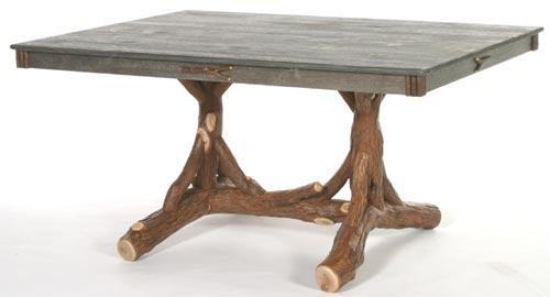 Trestle Dining Table with Barn Wood Top